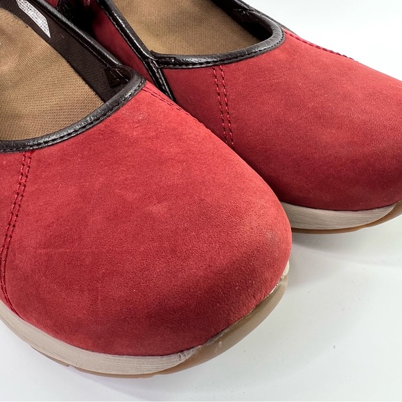 Dansko Steffi Mary Jane Platform Shoes Red Leather Size 38 - Picture 5 of 15